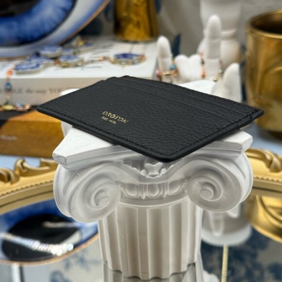 🆕 OROTON 🧿 NWOT Margot Card Sleeve, Black Leather Cardholder - Picture 7 of 15